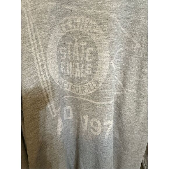 Retrobrand Women's State Finals Graphic Oversized Pullover Sweatshirt Gray Large - Picture 10 of 15